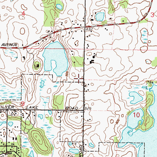 Topographic Map of Antioch Fire Department Station 2, IL