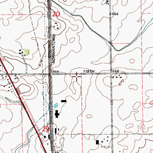 Topographic Map of Plainfield Fire Protection District Station 3, IL