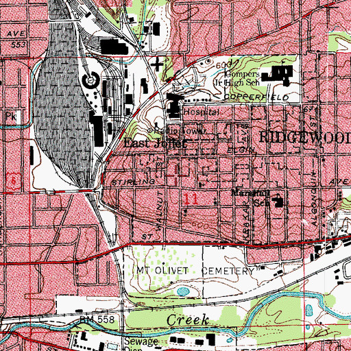 Topographic Map of East Joliet Fire Protection District Station 3, IL