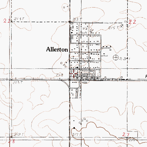 Topographic Map of Allerton Fire Protection District, IL