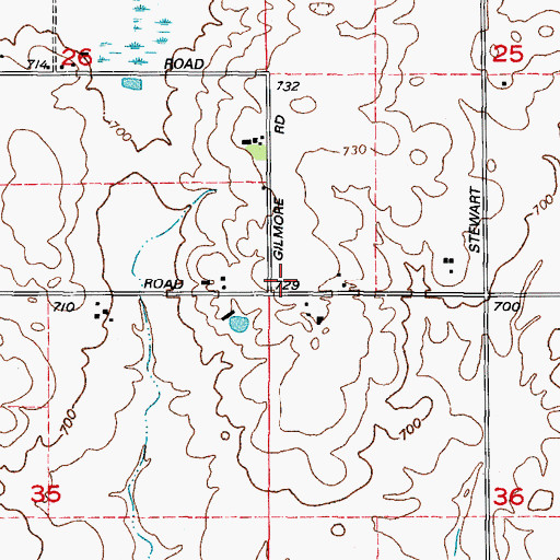 Topographic Map of Oswego Fire Protection District Station 4, IL
