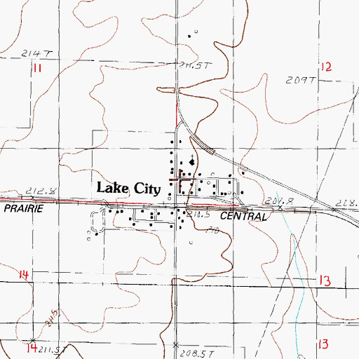 Topographic Map of Dora Township Fire Protection District Lake City, IL