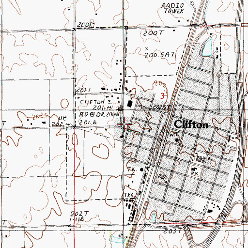 Topographic Map of Chebanse Township Rural Fire Protection District, IL