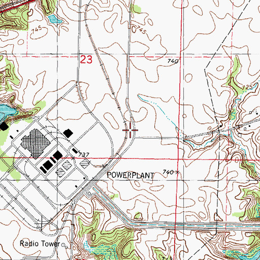 Topographic Map of Clinton Power Station Fire Brigade, IL