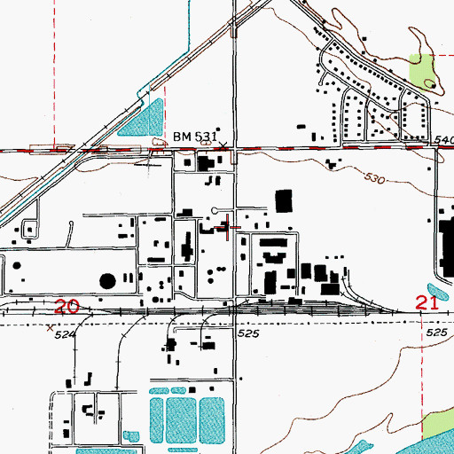 Topographic Map of Lyondell Chemical Company, IL