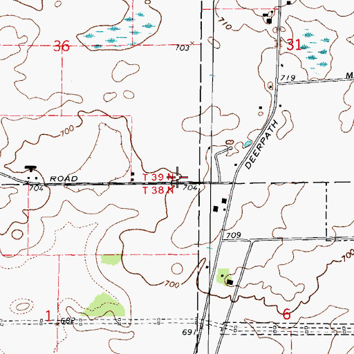 Topographic Map of North Aurora - Countryside Fire Protection District Station 2, IL