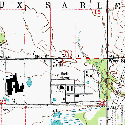 Topographic Map of Minooka Fire Department Station 2, IL