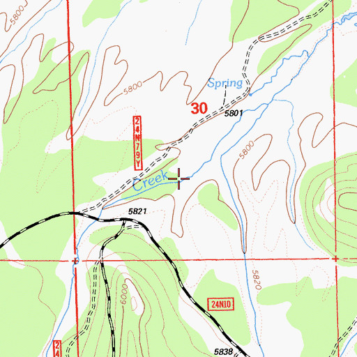 Topographic Map of Threemile Valley, CA