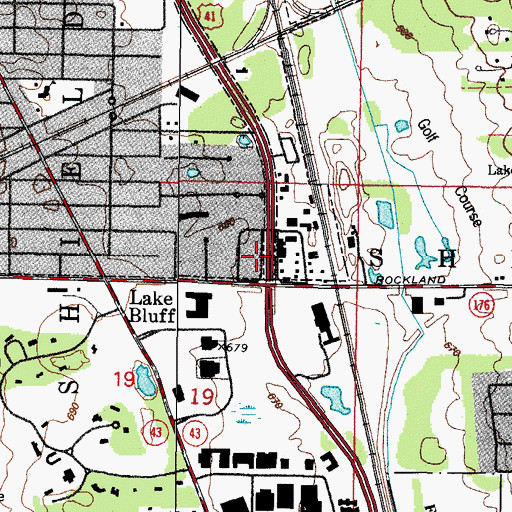 Topographic Map of Knollwood Fire Department, IL