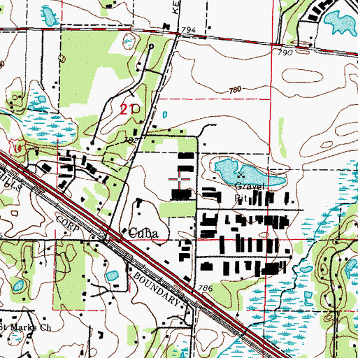 Topographic Map of Barrington Countryside Fire Protection District Station 1, IL