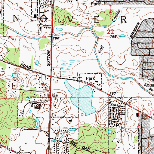 Topographic Map of Streamwood Fire Department Station 2, IL