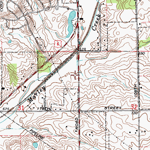 Topographic Map of Orland Fire Protection District Station 6, IL