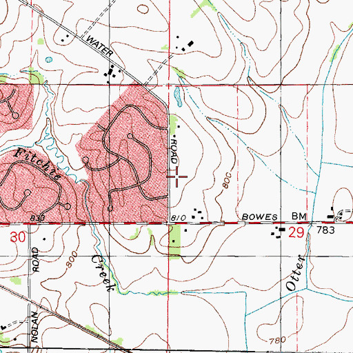 Topographic Map of Elgin Fire Department Station 7, IL