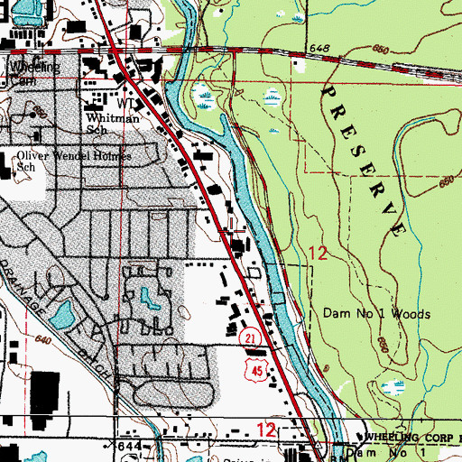 Topographic Map of Wheeling Fire Department - Station 24 Headquarters, IL