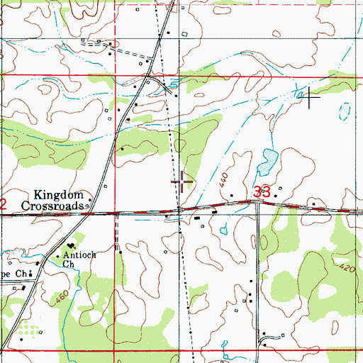 Topographic Map of Kingdom Volunteer Fire and Rescue Department, AL