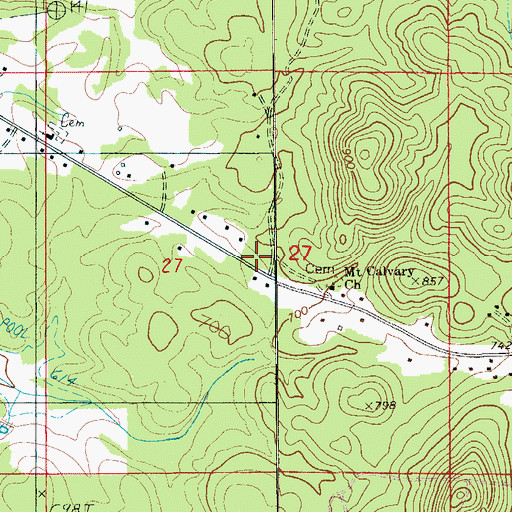 Topographic Map of Ironaton Fire Department, AL