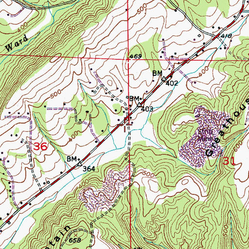 Topographic Map of Corner Volunteer Fire and Rescue Service Station 2, AL