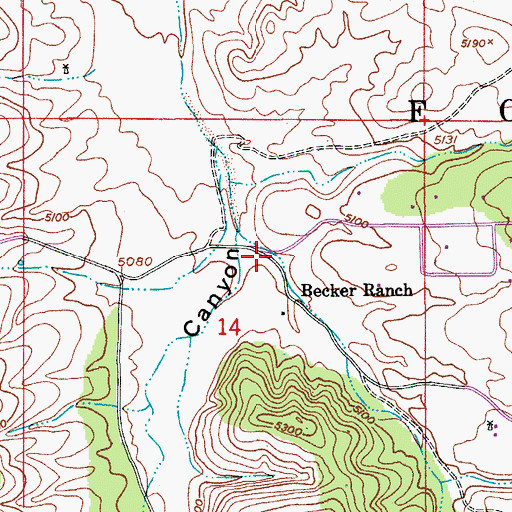 Topographic Map of Brushy Canyon, AZ