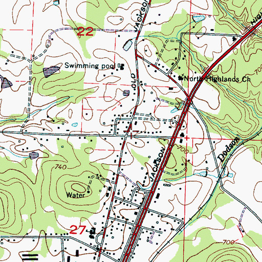 Topographic Map of Littleville Volunteer Fire Department, AL