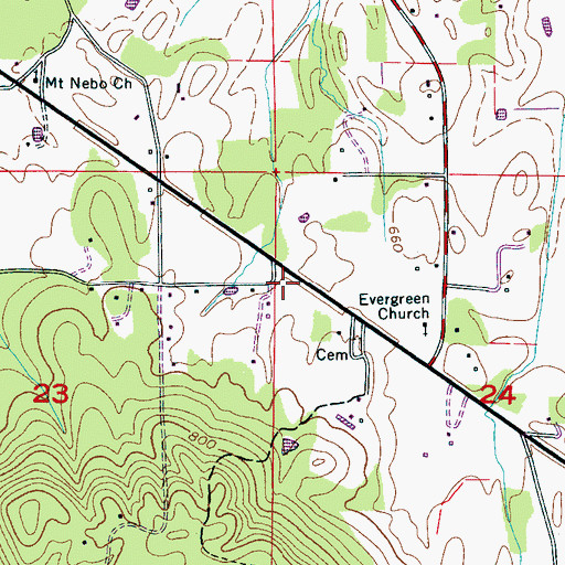 Topographic Map of Massey Volunteer Fire Department Station 2, AL