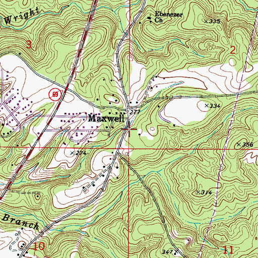 Topographic Map of Duncanville Volunteer Fire Department Inglewood Station, AL