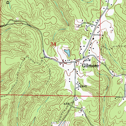 Topographic Map of Birmingport Fire District Station 1, AL