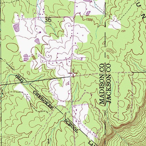 Topographic Map of Keel Mountain Volunteer Fire Department, AL