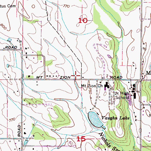 Topographic Map of Monrovia Fire Rescue Station 1, AL