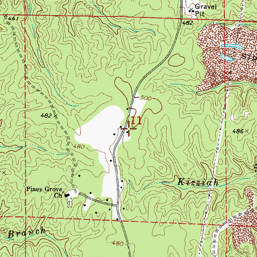 Topographic Map of Nicol Volunteer Fire Department, AL
