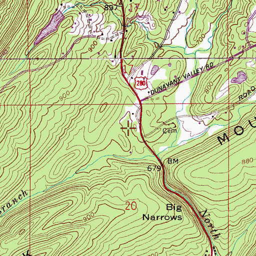 Topographic Map of Cahaba Valley Fire Station 185 Ambulance Service, AL