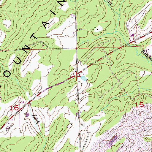 Topographic Map of Black Creek Volunteer Fire Department, AL