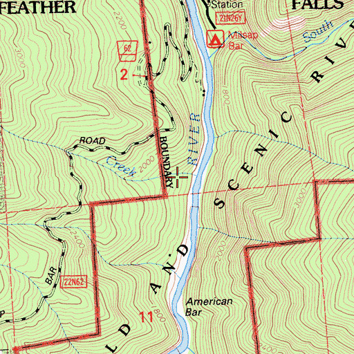 Topographic Map of Tigus Creek, CA