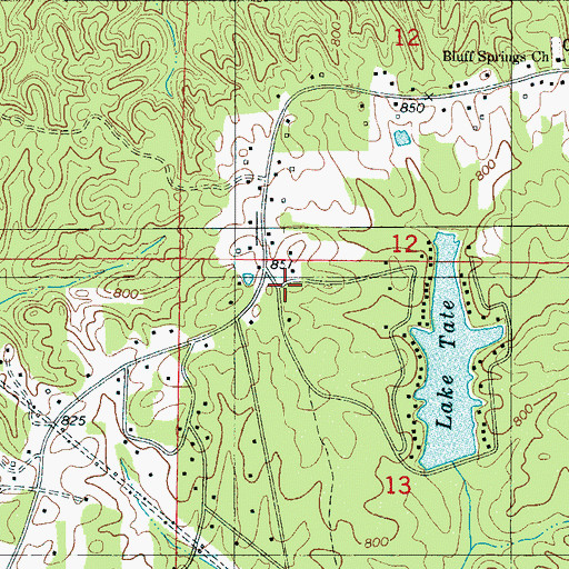 Topographic Map of County Line Volunteer Fire Department, AL