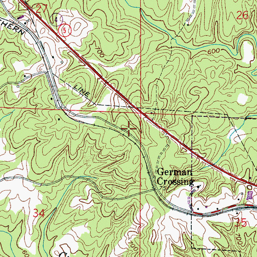 Topographic Map of Lynn Volunteer Fire Department, AL