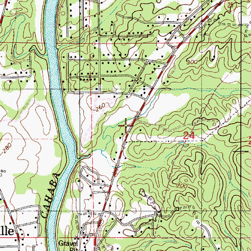 Topographic Map of Centreville Volunteer Fire Department, AL