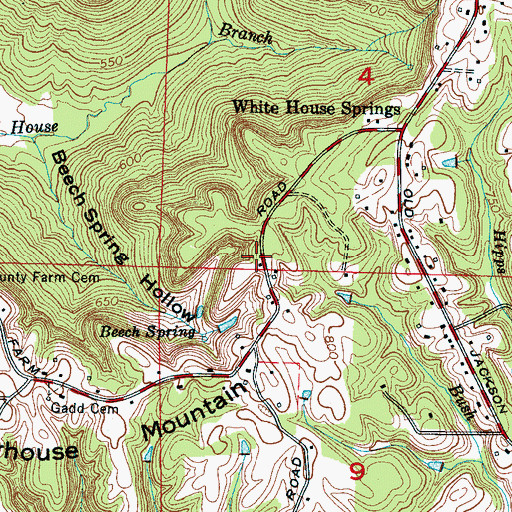 Topographic Map of Colbert Heights Volunteer Fire Department, AL
