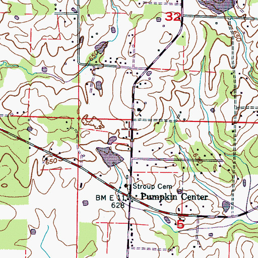 Topographic Map of Punkin Center Volunteer Fire Department, AL