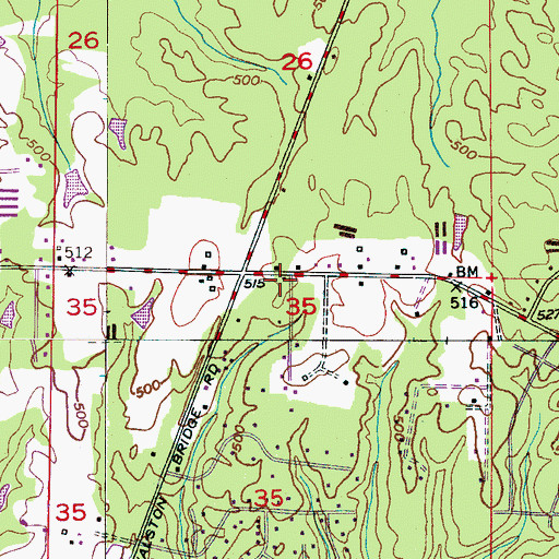 Topographic Map of Jasper Fire Department Station 3, AL