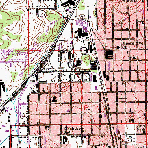 Topographic Map of Anniston Fire Department Station 4, AL
