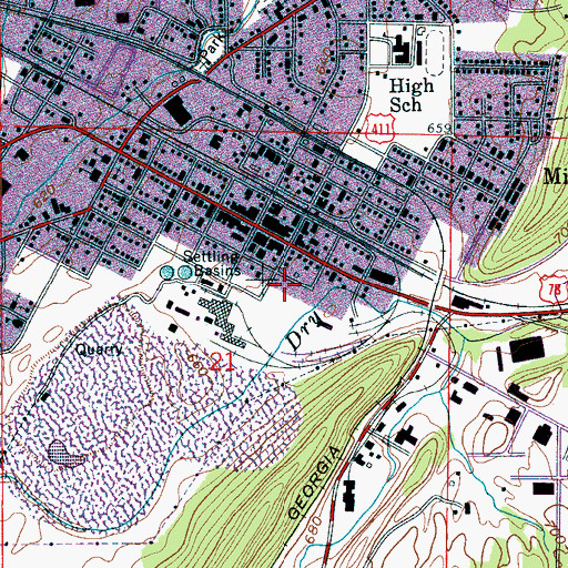 Topographic Map of Leeds Fire and Rescue Station 2, AL