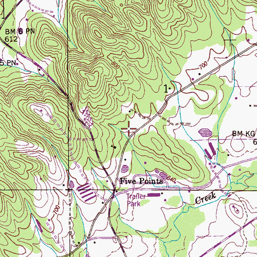 Topographic Map of Wakefield Volunteer Fire Department, AL