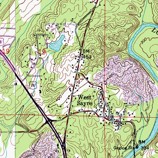 Topographic Map of Bagley Volunteer Fire and Rescue, AL