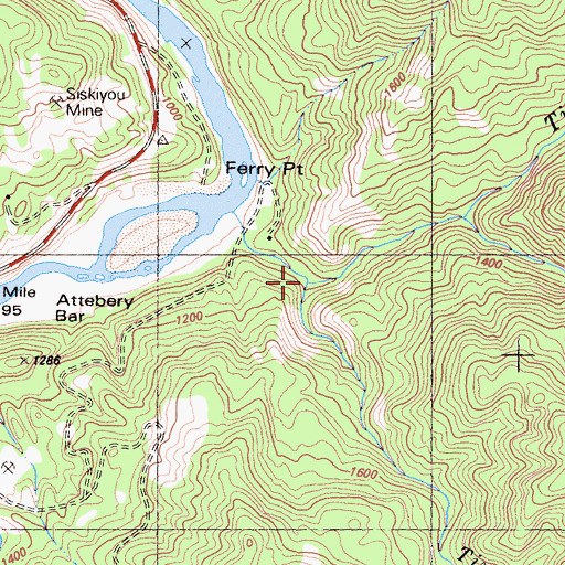 Topographic Map of Tinkham Creek, CA