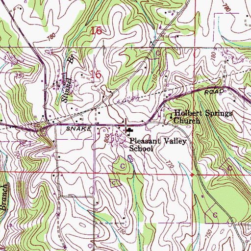 Topographic Map of Pleasant Grove Volunteer Fire Department, AL