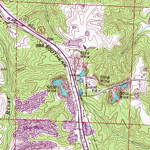 Topographic Map of Delmar Fire Department, AL