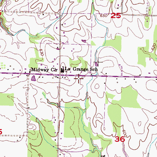Topographic Map of LaGrange Volunteer Fire Department, AL