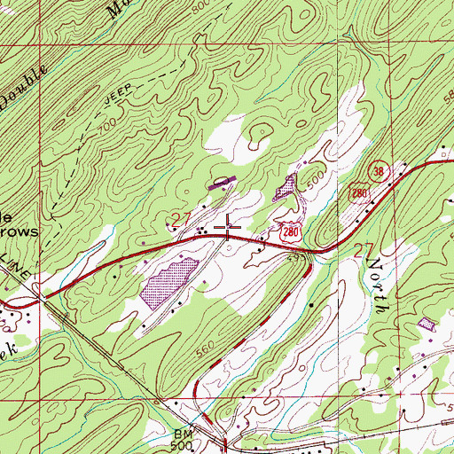 Topographic Map of Chelsea Fire and Rescue Station 1, AL