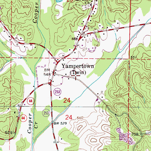 Topographic Map of Twin Fire and Rescue, AL