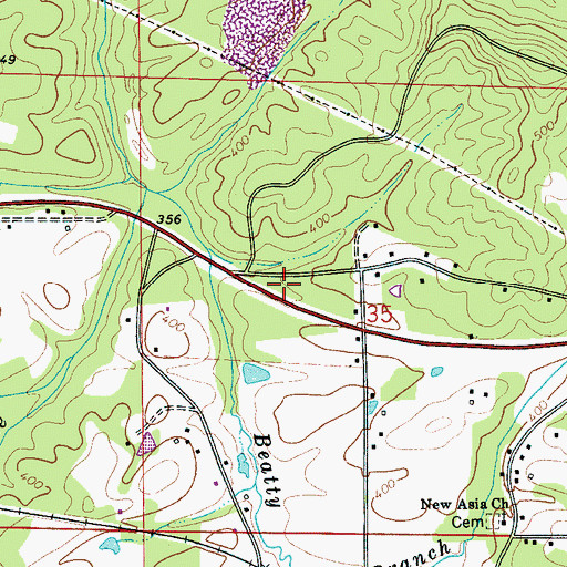 Topographic Map of Coaling Fire Department Station 1, AL
