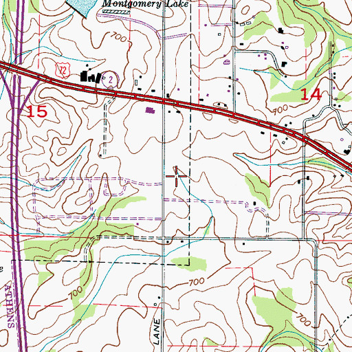 Topographic Map of Athens Fire and Rescue Station 2, AL